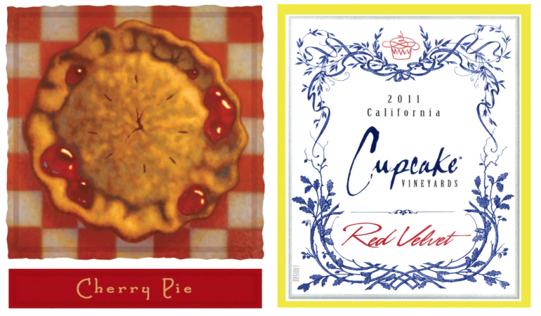 Cherry Pie and Cupcake labels