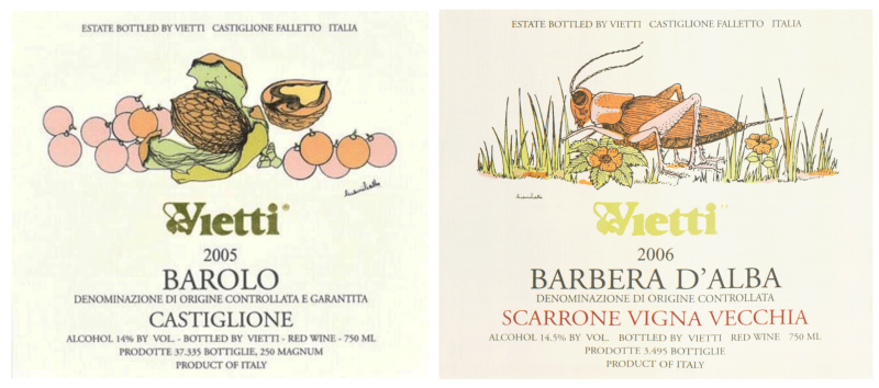 Gianni Gallo labels (Vietti)